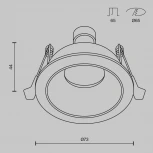 Встраиваемый светильник IP54 Maytoni Share DL126-GU10-WMG