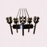 Уличный светильник подвесной Русские фонари Delia 270-95/bc (220V, ковка, на цепи, кольцо, факел)