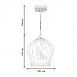 Подвесной светильник Favourite Chick 1931-2P (LED, 220V, на цепи, птички, клетка)