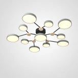 Потолочная люстра на штанге Gamma D102 Grey Imperiumloft Gamma01 (223767-23) (LED, 220V, пульт управления, круглые)