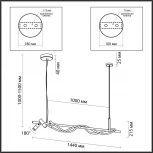 Подвесной светильник с гибким неоном Odeon Light Corda 4391/30L (LED, 220V, на тросе)