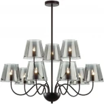 Потолочная люстра ярусная на штанге Lumion Smoky 6570/9C черный/дымчатый/металл/стекло G9 9*20W 220V