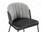Стул Woodville на металлокаркасе Сиолим графитовый / светло-серый / черный глянец 494472