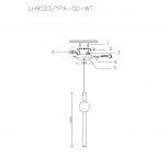 Подвесной светильник Lumien Hall Greniya LH8023/1PA-GD-WT