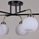 Потолочная люстра на штанге ILLUMICO IL0252-6CSQ-79 BK AB (220V)