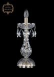 Интерьерная настольная лампа Art Classic Универсальная 12.00.1-34.Br.Sp (220V, хрусталь, подвески, подсвечник, свеча)