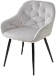 Стул BREEZE BLUVEL-03 LIGHT GREY, велюр / черный каркас M-City 629M04847