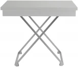 Стол универсальный трансформируемый АНДРЭ Хром ЛДСП белый/хром от фабрики Mebelik