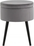 Пуф Клайс с ящиком велюр серый УТ000035911