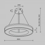 Подвесной светильник светодиодный с пультом с регулировкой цветовой температуры Modelux MODESTYLE MS.9020.600 CR