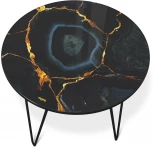 Столик журнальный Sheffilton SHT-CT27 титановый кварц/черный муар