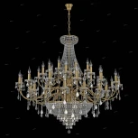 Подвесная большая люстра Osgona Classic 700511 (220V, хрусталь, на цепи, подсвечник, свеча)