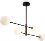Потолочная люстра ярусная на штанге Freya Sphirity FR5376CL-04B (220V, шарики)