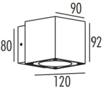 Уличный настенный светильник Oasis Light TUBE LED W78116 S (220V, IP54)
