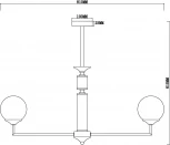 Потолочная люстра на штанге Freya Bolas FR5185PL-08BS