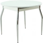 Стол Ривьера СВ D90, Стекло, Белый, 5, Аврора