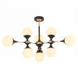 Потолочная люстра на штанге Lussole Loft Astoria LSP-8306 (220V, шарики, молекулы, IP21)
