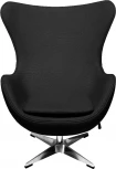 Кресло Bradex Home EGG CHAIR черный, экокожа (RF 0687)