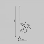 Настенный светильник светодиодный Maytoni Elegant C085WL-L12BS2.7K (220V)