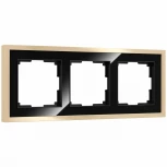 Рамка на 3 поста Baguette (черный/латунь) Werkel W0032852 (a060241)