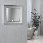 Розетка влагозащ. с зазем. с защит. крышкой и шторками (cеребряный рифленый) Werkel W1171209 (a051366)