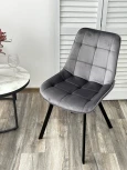 Стул ONION G062-40 серый, велюр/ черный каркас М-City
