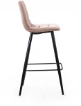 Стул барный UNO, бархат бежевый 5/ чёрный конус Top Concept UNO 78449