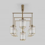 Потолочная люстра Wi-Fi на штанге Eurosvet Inari 60144/10 золото (220V, управление смартфоном, голосовое управление, умный дом - Minimir Home, Алиса, Маруся, Салют)