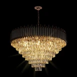 Подвесная люстра каскадная большая Loft It Eclair 10206/1000 (220V, хрусталь, на цепи)