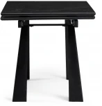 Керамический стол Woodville Бэйнбрук 140х80х76 черный мрамор / черный 530827