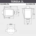 Встраиваемый светильник уличный Fumagalli Teresa 2L2.000.000.LXZ1L (220V, IP67)