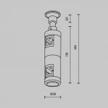 Крепление настенное Wall двойное Flarity черный Maytoni Accessories for tracks Flarity TRA155CW-D1-B (24V)