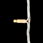 Гирлянда Нить 10м Тепло-Белая 220В, 75 LED, Провод Белый Каучук, IP65