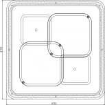 Потолочная люстра Escada Module 10235/4 SQUARE LED*105W Black/White