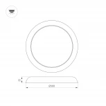 Встраиваемый точечный светильник Arlight 034467 (LED, 220V, круглые, IP44)