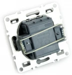 Выключатель двухклавишный (черный) Stekker Эрна 49149