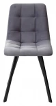 Стул CHILLI-Q SQUARE серый #27, велюр / черный каркас, 4 шт./1 к