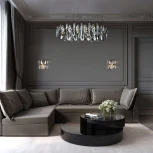 Подвесной светильник c хрусталем Bogate's Onyx 372/8 Strotskis (220V, на тросе)