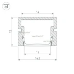 Профиль PDS-SM-2000 ANOD (Алюминий) 028363 Arlight