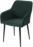 Стул BRANDY-X ЗЕЛЕНЫЙ #19, велюр / черный каркас