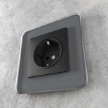 Розетка с подсветкой (черный) Werkel W1171408 (a054523)