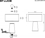 Настольная лампа ST Luce Jackie SL1354.604.01 Кирпичный/Кирпичный, Черный E27 1*40W (220V, выключатель, круглые)
