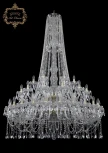 Подвесная большая люстра Art Classic 11.12 11.12.24+12+6.460.2d.h-178.Gd.Sp (220V, хрусталь, на цепи, подсвечник, свеча)