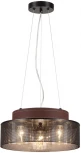 Подвесной светильник Lumion Basalto 6598/3C черный/черный. коричневый металл, эко кожа/металл, стекло Е27 3*40W 220V (на тросе, круглые)