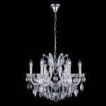 Подвесная люстра Crystal Lux Hollywood SP6 CHROME (220V, на цепи, подсвечник, свеча)