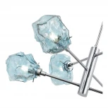 Потолочная люстра на штанге ST Luce Portici SL1175.112.06 Хром/Светло-голубой E14 6*40W