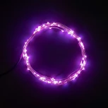 Гирлянда Роса 10м Розовая 12В, 100 LED, Провод Прозрачный Проволока, IP20