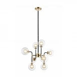 Потолочная люстра на штанге Zumaline Riano P0454-08C-SDGF (220V, шарики, молекулы)