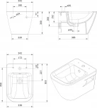 Биде подвесное Sanindusa Look 134455