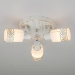 Спот Eurosvet 20025-20026 20026/3 белый с золотом (220V, круглые)